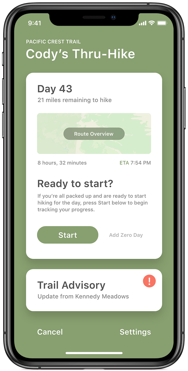 Topo app preview in an iPhone